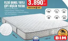HOMEDİUS FLEXİ BONEL YAYLI ÇİFT KİŞİLİK YATAK